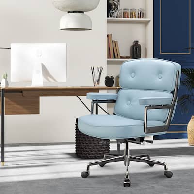 Lobby Chair with Lumbar Support Ergonomic Mid-Back Executive Chair