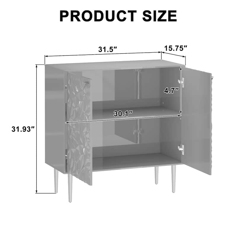 Clihome 2 Door Locker Storage Accent Cabinet