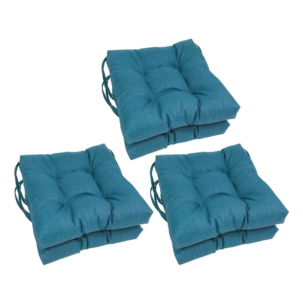 16-inch Square Tufted Indoor/Outdoor Chair Cushions (Set of 6)