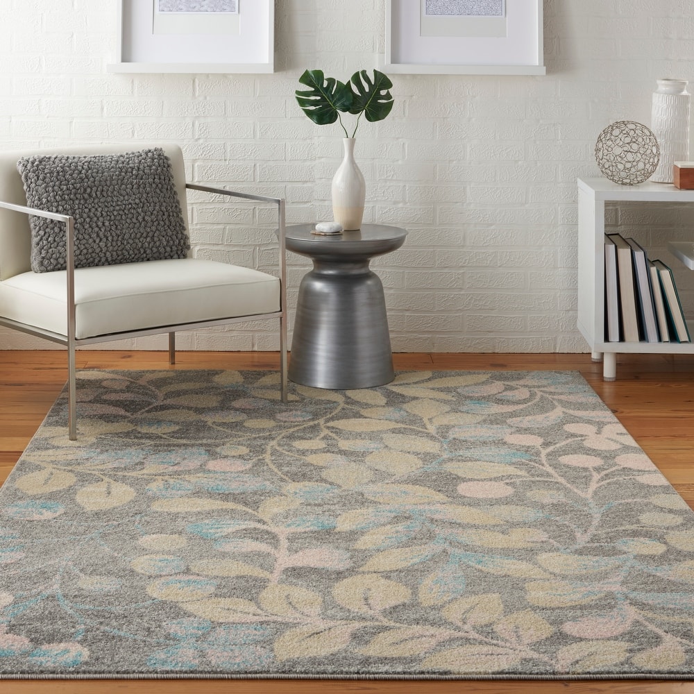 Nourison Tranquil Abstract Floral Leaves Botanical Area Rug