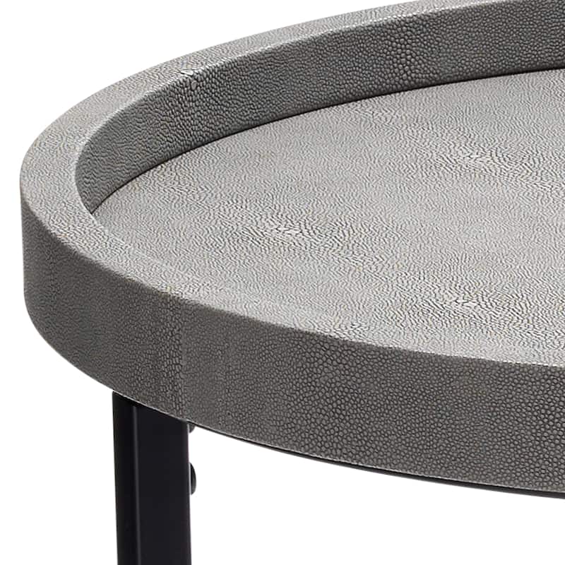 Alden Décor Holden Faux Shagreen Nesting Tables (Set of 3)