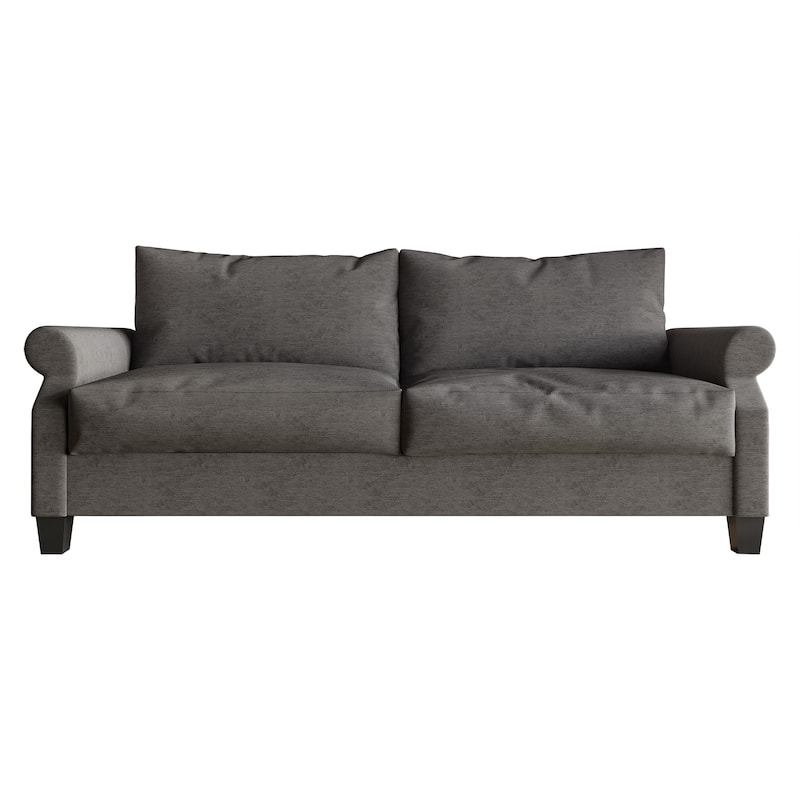 CraftPorch Classic Linen Upholstered Sofa - Dark Grey