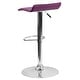 preview thumbnail 48 of 73, 2 Pack Contemporary Vinyl Adjustable Height Barstool with Solid Wave Seat - 15"W x 15"D x 25.5" - 34"H