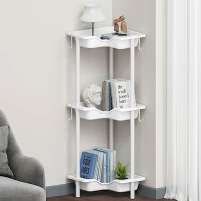 Corner Shelf Stand - 13.6"D x 10"W x27.7"H