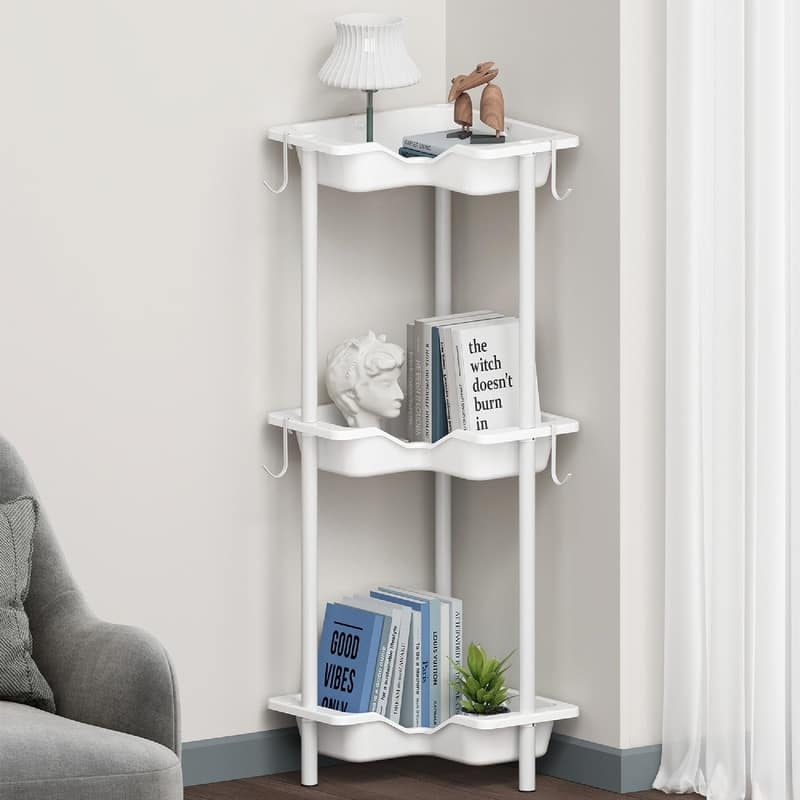 Corner Shelf Stand - 13.6"D x 10"W x27.7"H