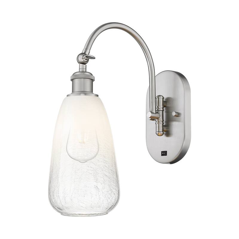 Innovations Lighting Endless Possibilities Ballston - Brookhaven Almond - 1 Light 6" Swiveling Sconce - Brushed Satin Nickel/Opal