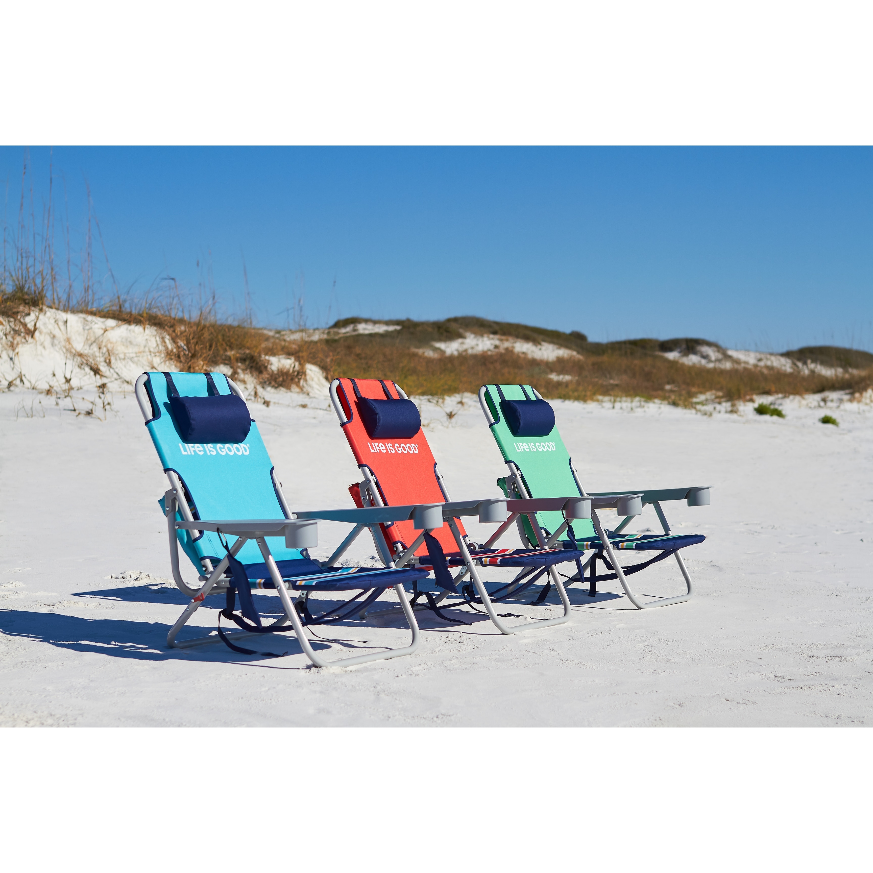 Life Is Good Beach Chair with Silver Frame Bed Bath Beyond 33387792