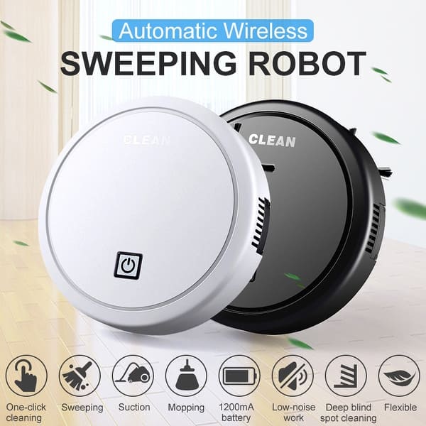 ES23 Automatic Wireless Sweeping Robot USB Charging Vacuum Cleaner Cordless Cleaning Robot - On Sale - Overstock - 31795629