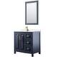 Option Dark Blue, Gold Trim, Carrara Cultured Marble Top