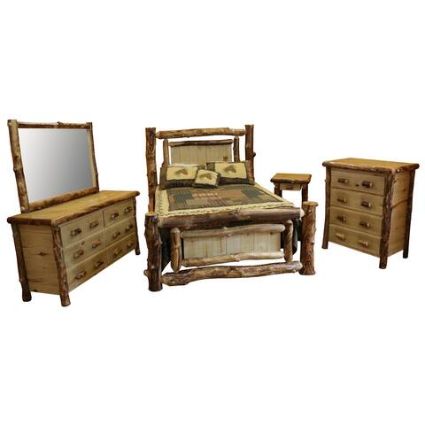 Aspen Log Panel Bedroom Set