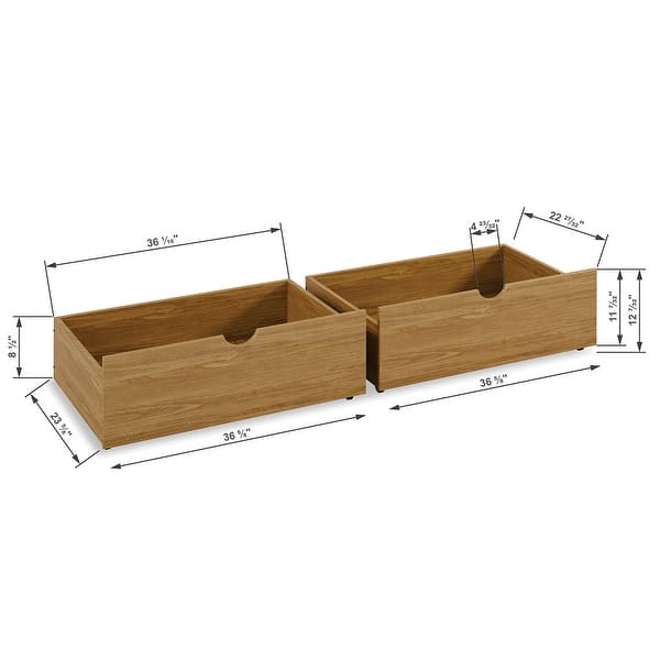 dimension image slide 1 of 2, P'kolino Urban Wood Storage Drawers - Natural Oak