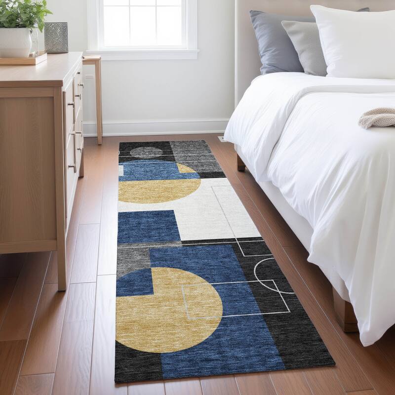 Machine Washable Indoor/ Outdoor Modern Filly Chantille Rug