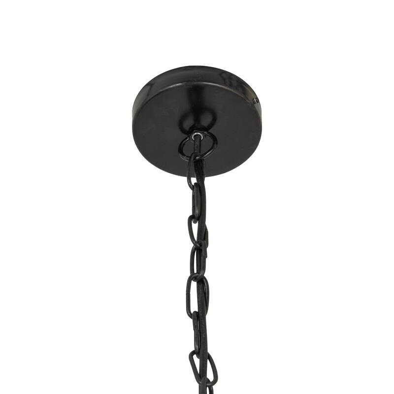 4-Tier Capiz and Metal Chandelier