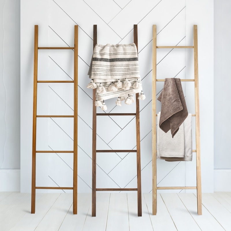 Walnut blanket ladder store