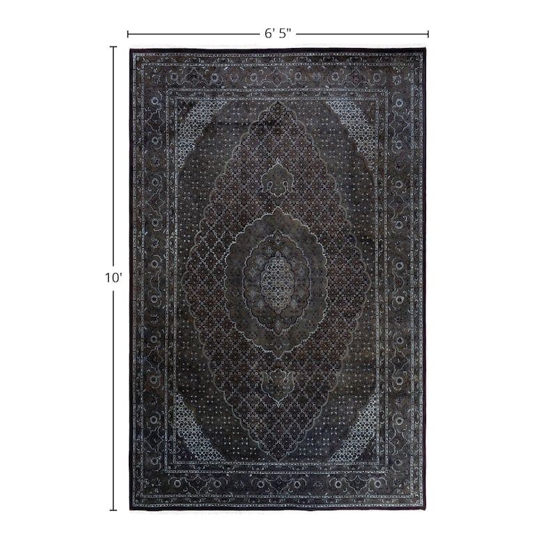 Fine Vibrance One-of-a-Kind Hand-Knotted Area Rug - Brown, 6' 5" x 10' 0" - 6' 5" x 10' 0"