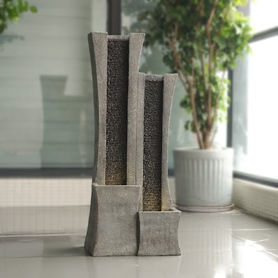 Resin Garden Fountain with Light