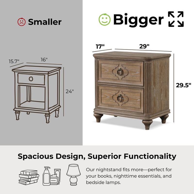 Furniture of America Aveline Modern 3-Piece Rustic Oak Solid Wood Panel Bedroom Set