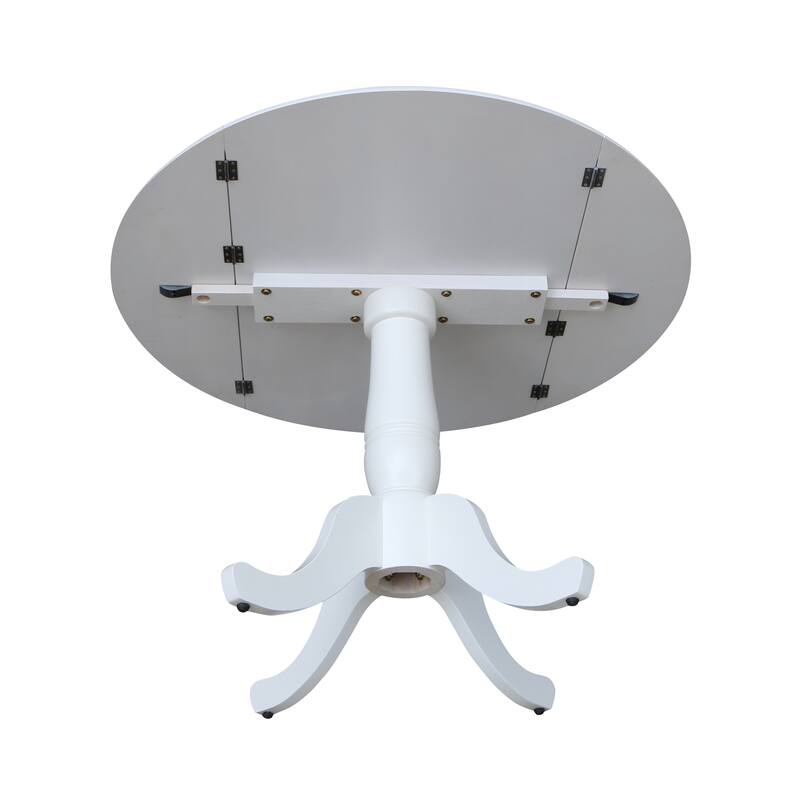 42 in. Round Dual Drop Leaf Dining Table