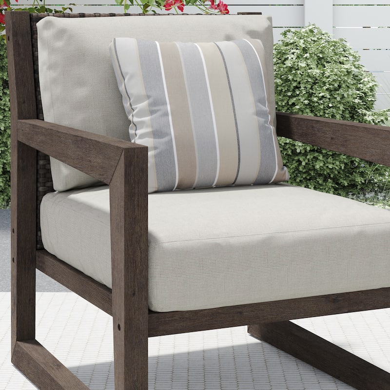 Corvus Augusta 3-piece Outdoor Chat Set with Sunbrella Pillows