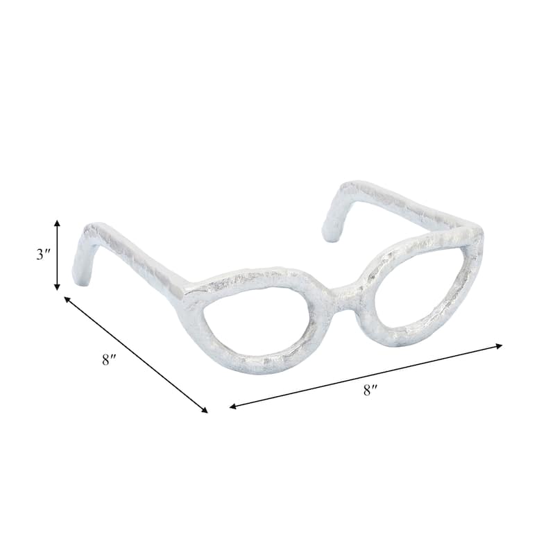 Sagebrook Home Abstract Modern Metal Glasses Aluminum Sculpture Decorative Object