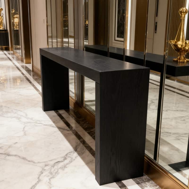 58''Modern Wooden Long Console Table for Entryway and Living Room