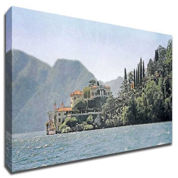 slide 2 of 4, Villa del Balbianello by Brooke T. Ryan 40"X20", Print on Canvas, Ready to Hang 20 x 40