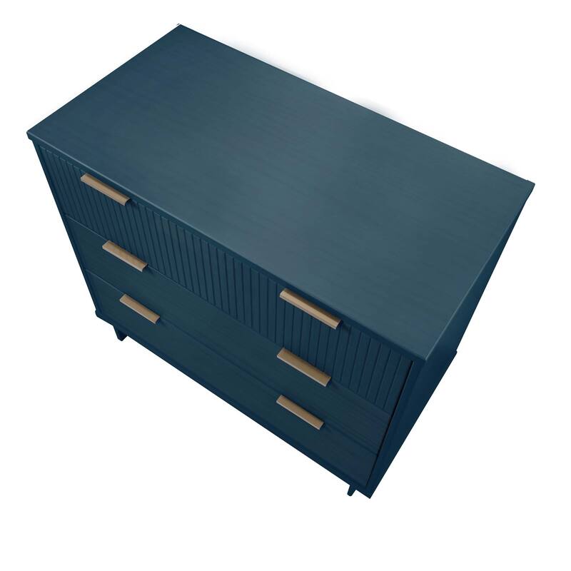 Manhattan Comfort 3-Piece Granville Modern Solid Wood Dresser Chest and Nighstand Set.