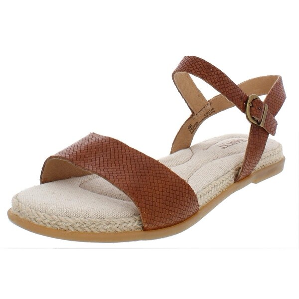 flat leather espadrille sandals