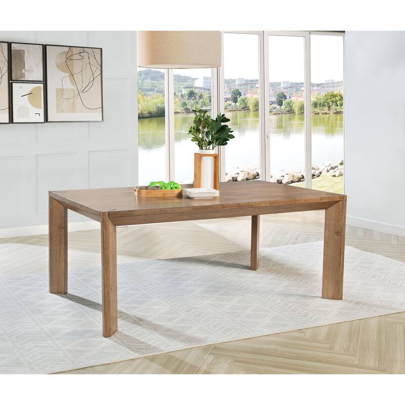 Bruner 72-inch Rectangular Wood Dining Table Natural Brown - 72.25" x 42.25" x 30"