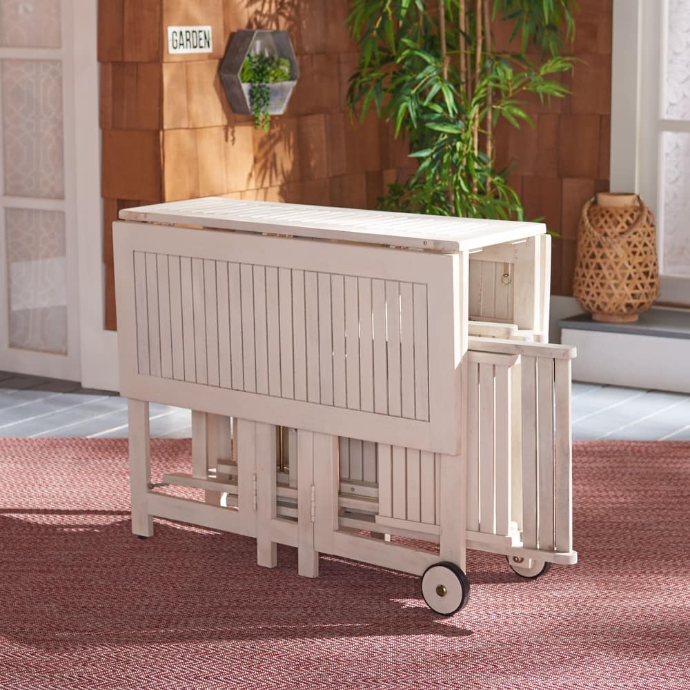 SAFAVIEH Outdoor Brandy 5-Piece Outdoor Dining Table Set - 43Wx35Dx29H