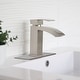 preview thumbnail 11 of 28, Stylish Single-Hole Bathroom Faucet Plate A-801 - 6 1/8"x 2 1/2"