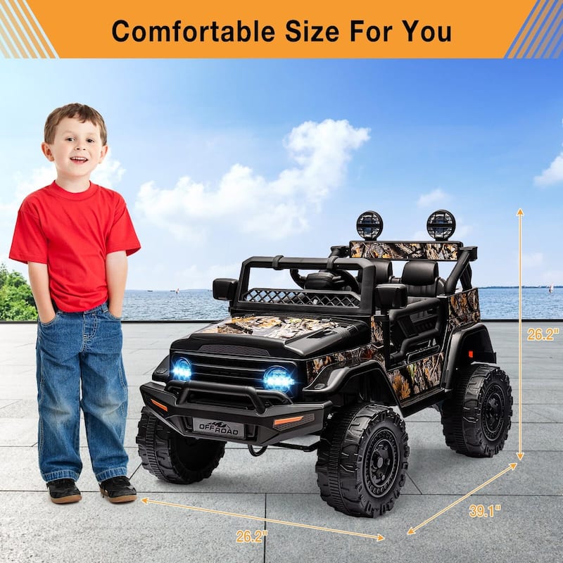 12V Kids 2-Seater Ride On Truck Car Electric Vehicles with Parent Remote