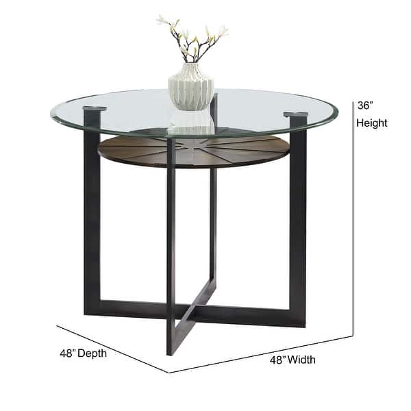 Orrick 48Inch Glass Top Counter Height Dining Table by Greyson Living