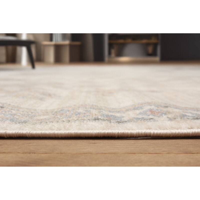 ECARPETGALLERY Machine Woven Katie Ivory Area Rug