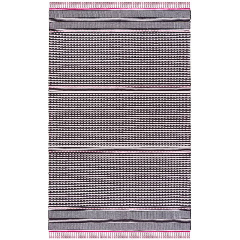 SAFAVIEH, Handmade Flatweave Montauk Susse Casual Cotton Rug - 5' x 8' - Pink/Multi