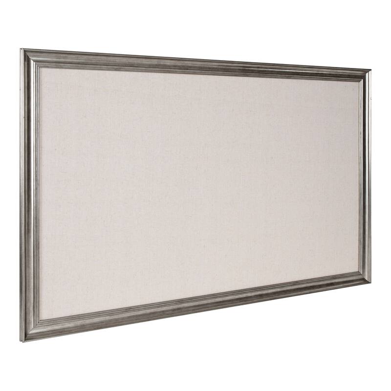 DesignOvation Macon Framed Linen Fabric Pinboard