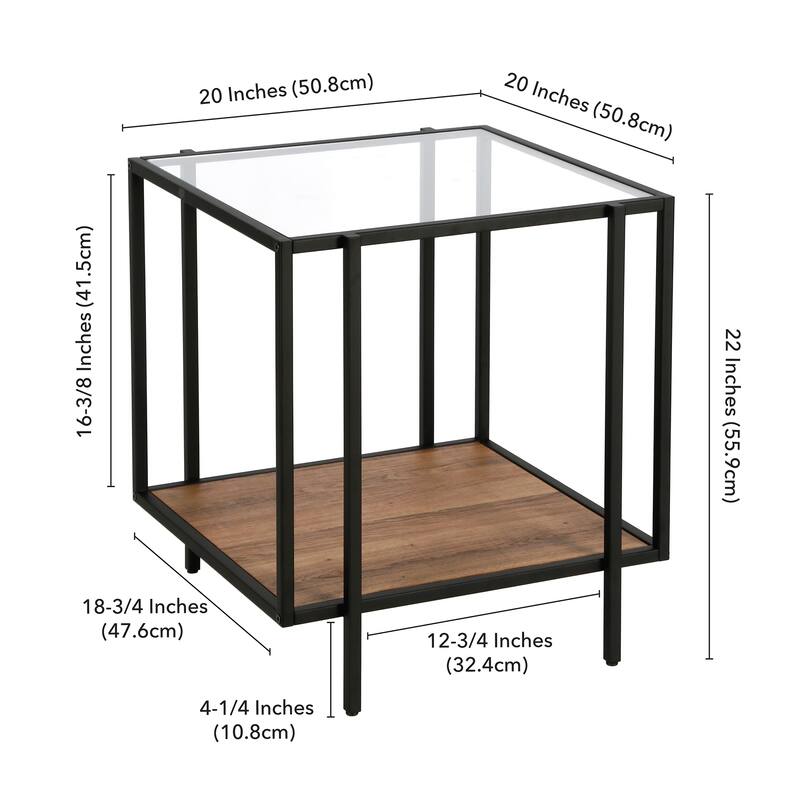 Vireo 20'' Wide Square Side Table - 20" Wide