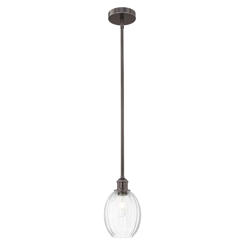 Innovations Lighting Endless Possibilities Edison - Preston - 1 Light 6" Bulb Shade Stem Hung Mini Pendant - Clear/Oil Rubbed Bronze