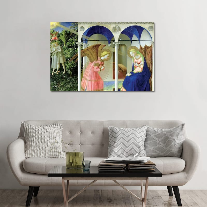 iCanvas "The Annunciation, Convent of Santo Domenico in Fiesole, 1426 (Museo del Prado)" by Fra Angelico Canvas Print - 32x48x1.5