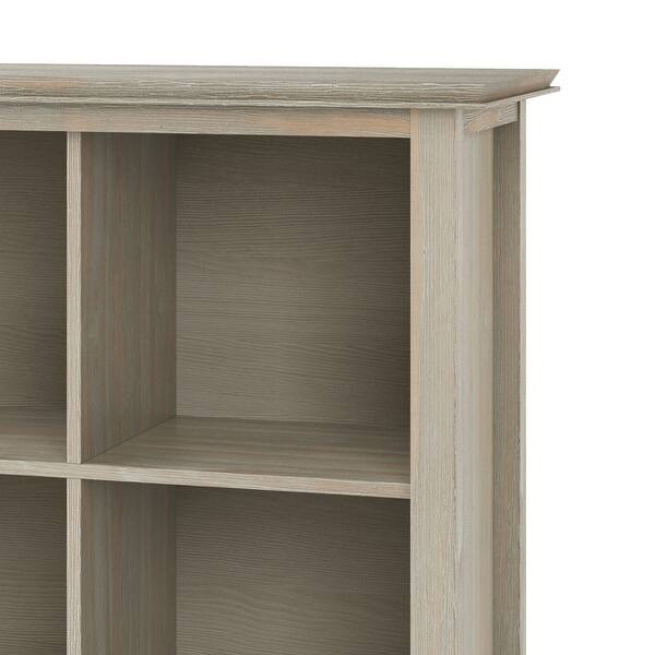 Wyndenhall Stratford Solid Wood 45 Inch X 43 Inch Contemporary 9 Cube Bookcase And Storage Unit 43 2 W X 15 D X 44 6 H Overstock 6702876 Distressed Grey