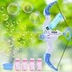 preview thumbnail 2 of 7, 2 in 1 Light Up Bubble Water Blaster, Bow & Arrow, Outdoor Kids Toys - with 4 Bubble Solution