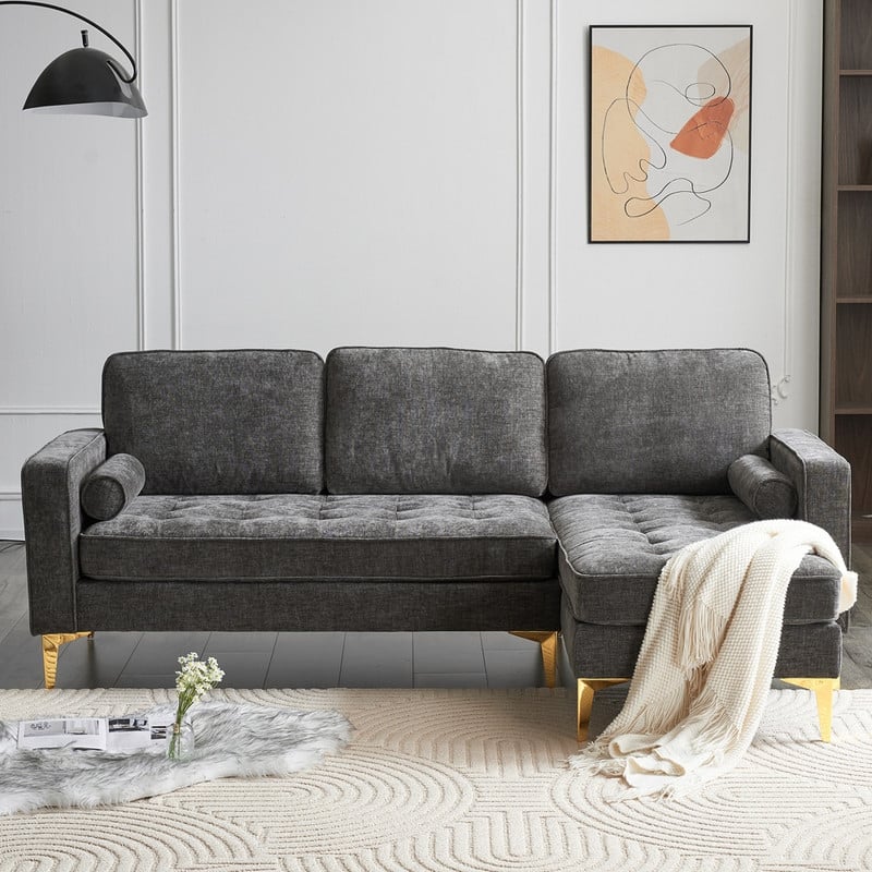 3-Seater Golden Tripod Legs Indoor Modular Sofa