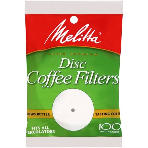 slide 1 of 1, Melitta 3.5 Disc Coffee Filters, White, 100 Count