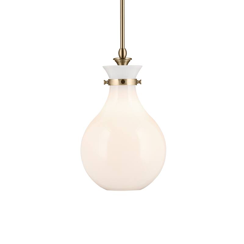 Kichler Lighting Laria 9.75 Inch 1 Light Pendant with Opal Glass in Champagne Bronze