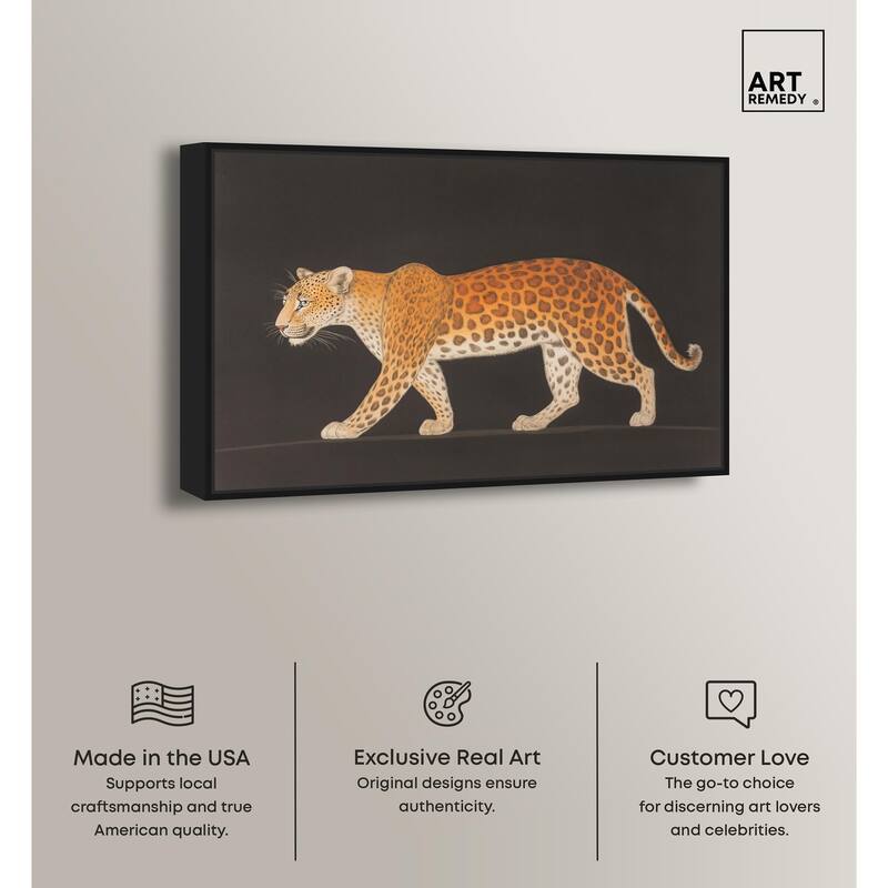 Golden Leopard Canvas by Art Remedy
