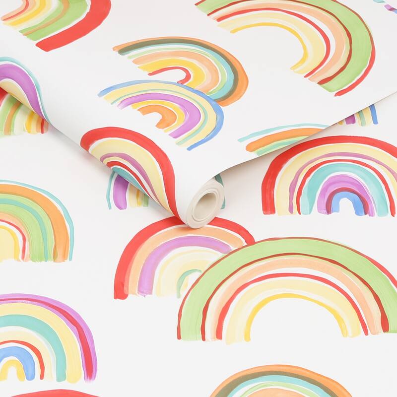 Over the Rainbow Multicolor Wallpaper