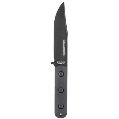 KA-BAR 1.3125" Blade Ek Commando Short Clip Point Knife w/Sheath Black