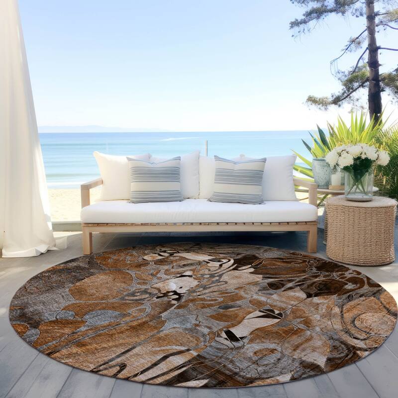 Alrira Artistic Abstract Weather Resistant Versatile Elegance Outdoor Rug