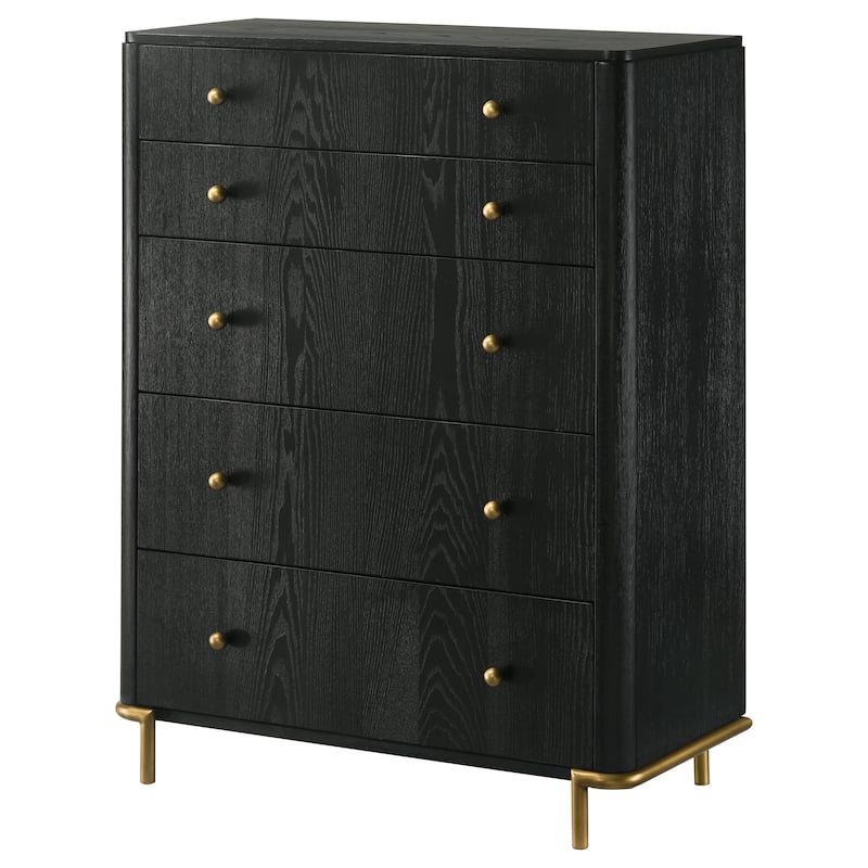 Arini Coastal Wood 5-drawer Bedroom Chest
