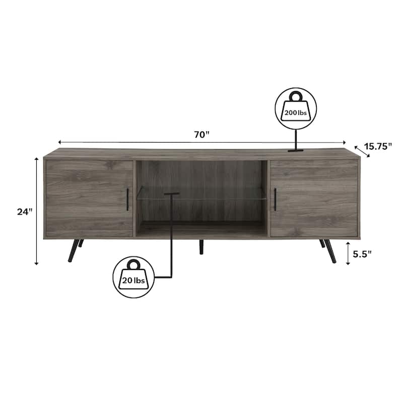 Middlebrook Designs 70-inch Mid-Century Modern TV Stand